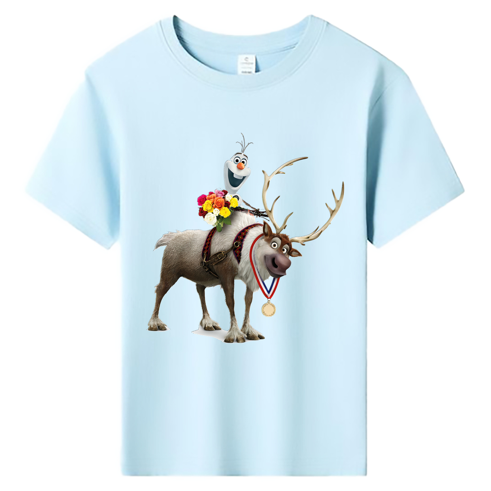 （画像用） アナと雪の女王 アンナ エルサ Frozen Anna Elsa 綿100％キッズTシャツ（フロントプリント）
